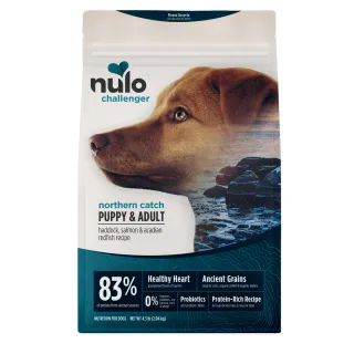 Nulo Challenger Organic Ancient Grains Haddock, Salmon & Acadian Redfish Recipe for Dogs
