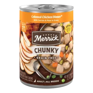 Merrick Chunky Grain Free Colossal Chicken Dinner in Gravy