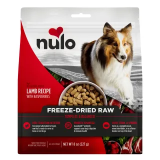Nulo Freeze-Dried Raw Lamb Recipe with Raspberries for Dogs