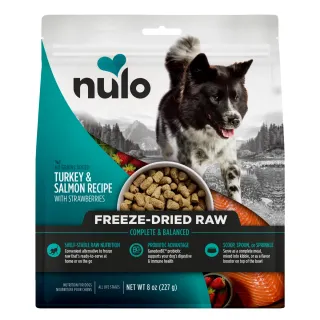 Nulo Freeze-Dried Raw Turkey & Salmon Recipe with Strawberries for Dogs