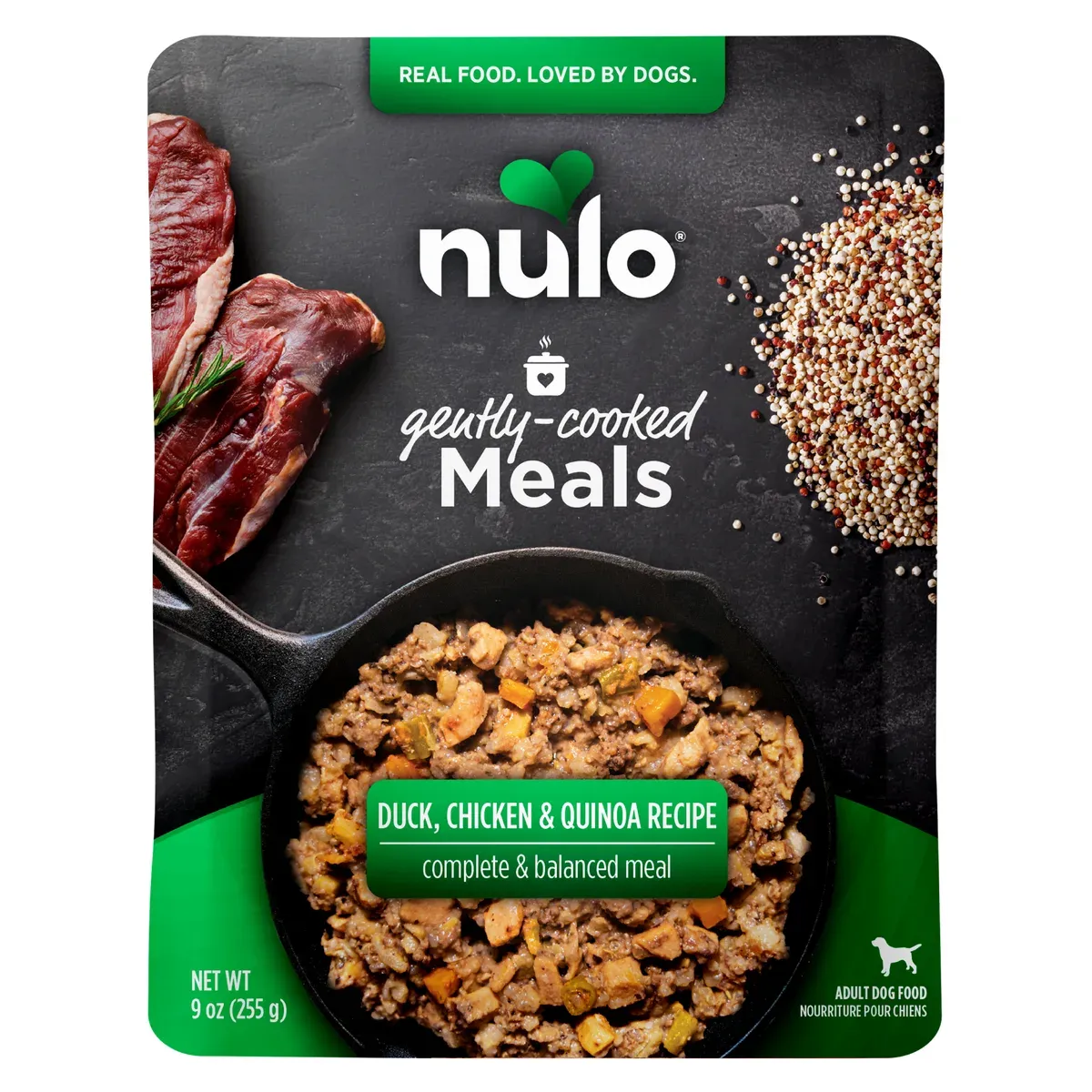 Nulo Gently-Cooked Meals Duck, Chicken & Quinoa Recipe for Dogs