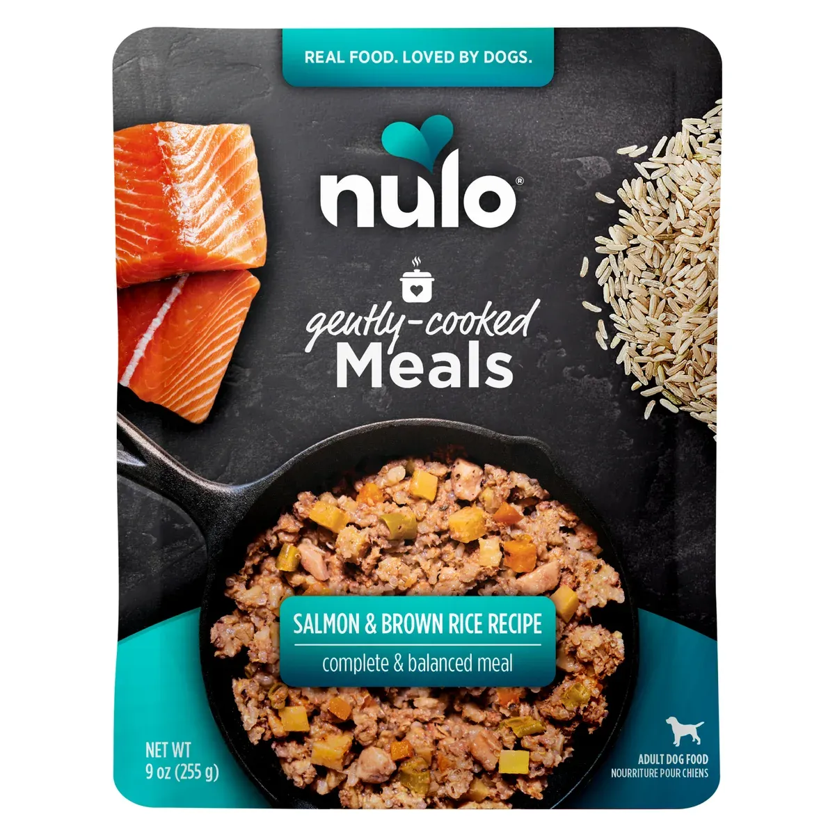 Nulo Gently-Cooked Meals Salmon & Brown Rice Recipe for Dogs