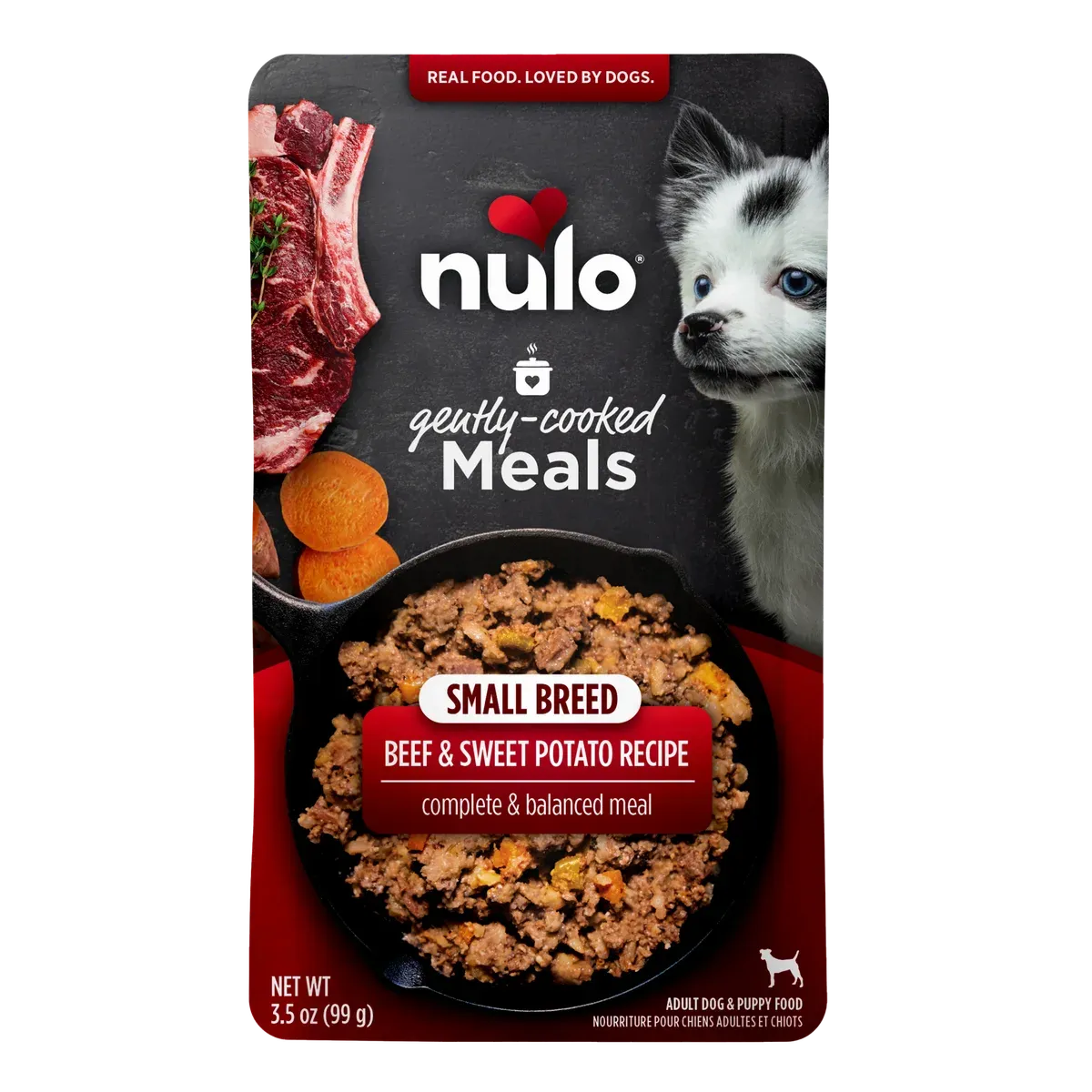Nulo Gently-Cooked Meals Small Breed Beef & Sweet Potato Recipe for Dogs