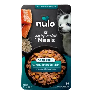 Nulo Gently-Cooked Meals Small Breed Salmon & Brown Rice Recipe for Dogs