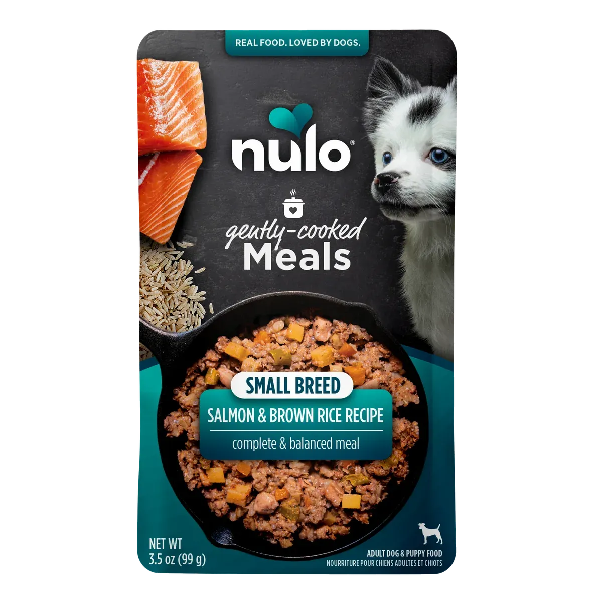 Nulo Gently-Cooked Meals Small Breed Salmon & Brown Rice Recipe for Dogs