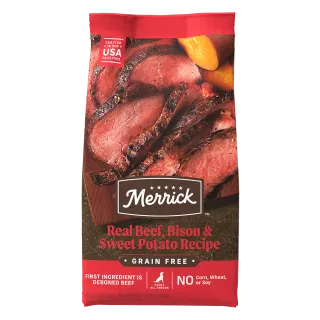 Merrick Grain Free Real Beef, Bison & Sweet Potato Recipe