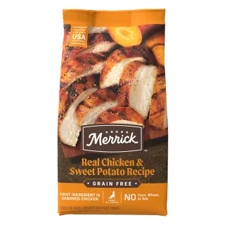 Merrick Premium Grain Free Dry Adult Dog Food, Wholesome And Natural Kibble With Real Chicken And Sweet Potato