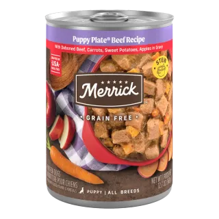 Merrick Grain Free Puppy Plate Beef Recipe In Gravy