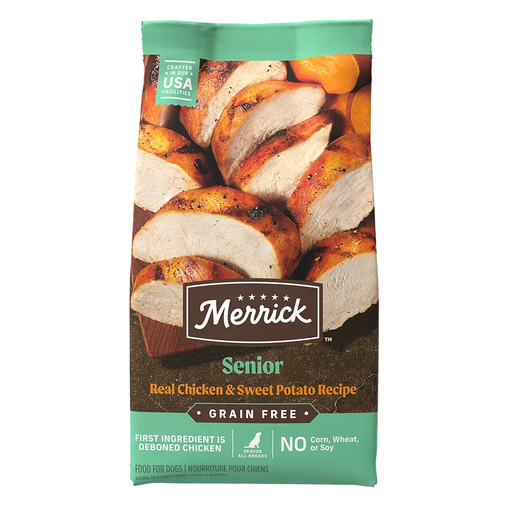 Merrick Grain Free Senior Real Chicken & Sweet Potato Recipe