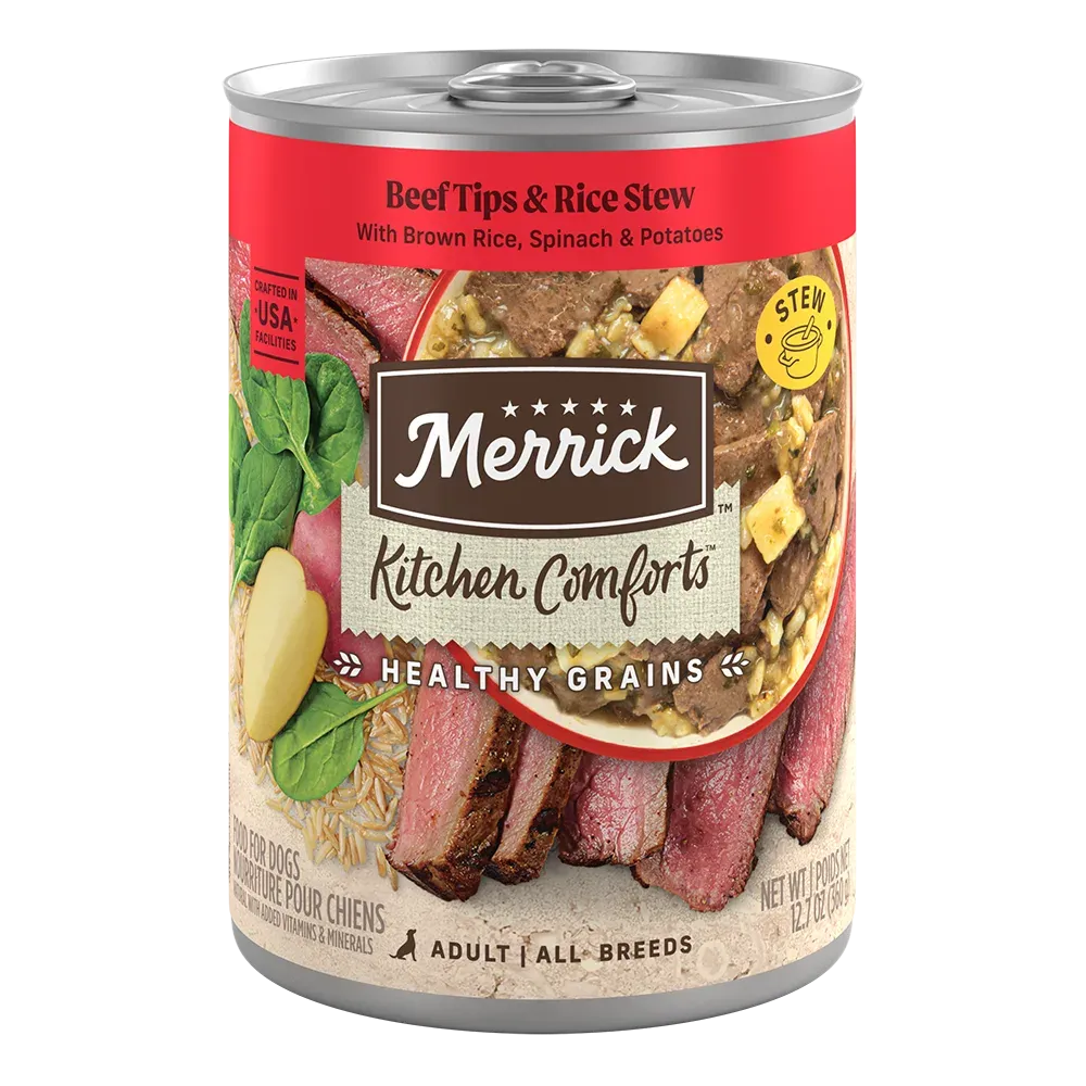 Merrick Kitchen Comforts Beef Tips & Rice Stew