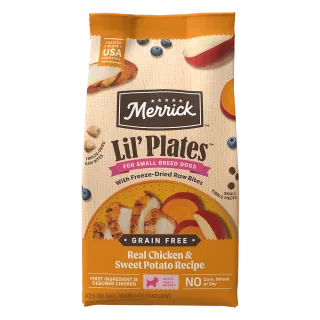 Merrick Lil’ Plates Grain Free Real Chicken & Sweet Potato Recipe With Freeze-Dried Raw Bites