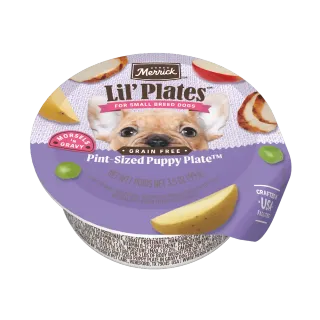 Merrick Lil’ Plates Grain Free Pint Sized Puppy Plate Recipe in Gravy
