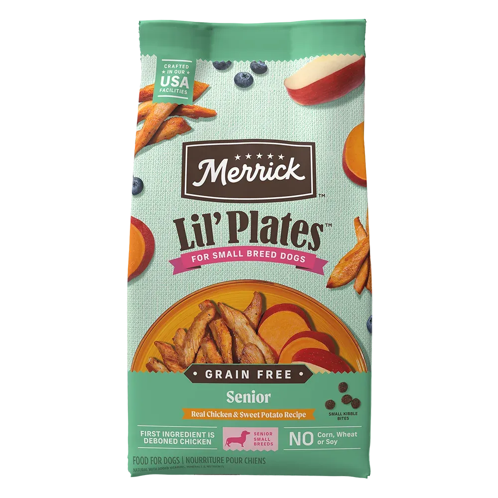 Merrick Lil' Plates Grain Free Senior Real Chicken & Sweet Potato Recipe