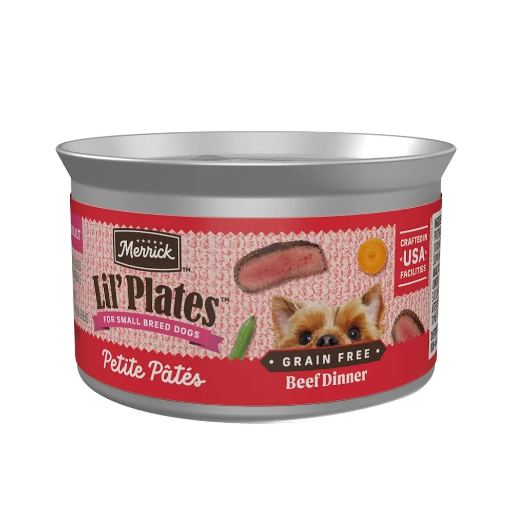 Merrick Lil’ Plates Petite Pate Beef Dinner Wet Dog Food