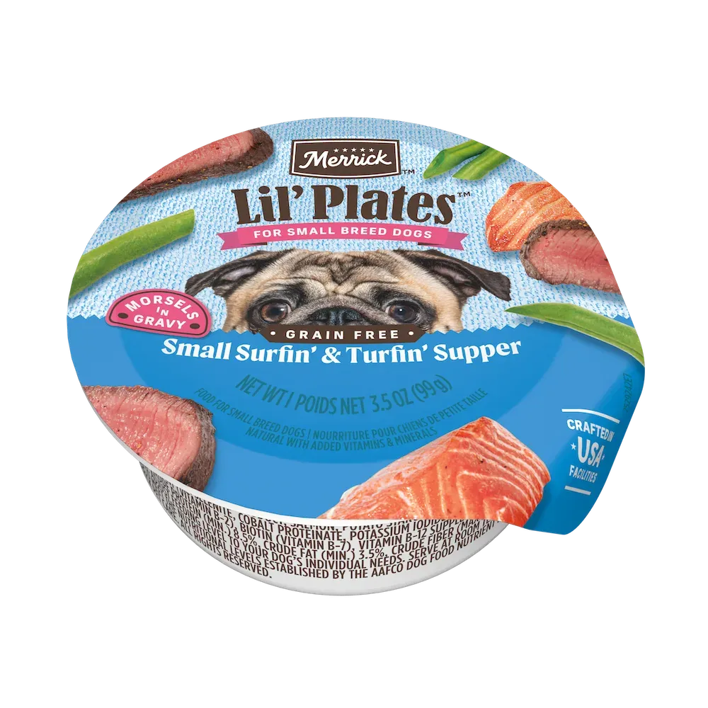 Merrick Lil' Plates Small Surfin' + Turfin' Supper in Gravy