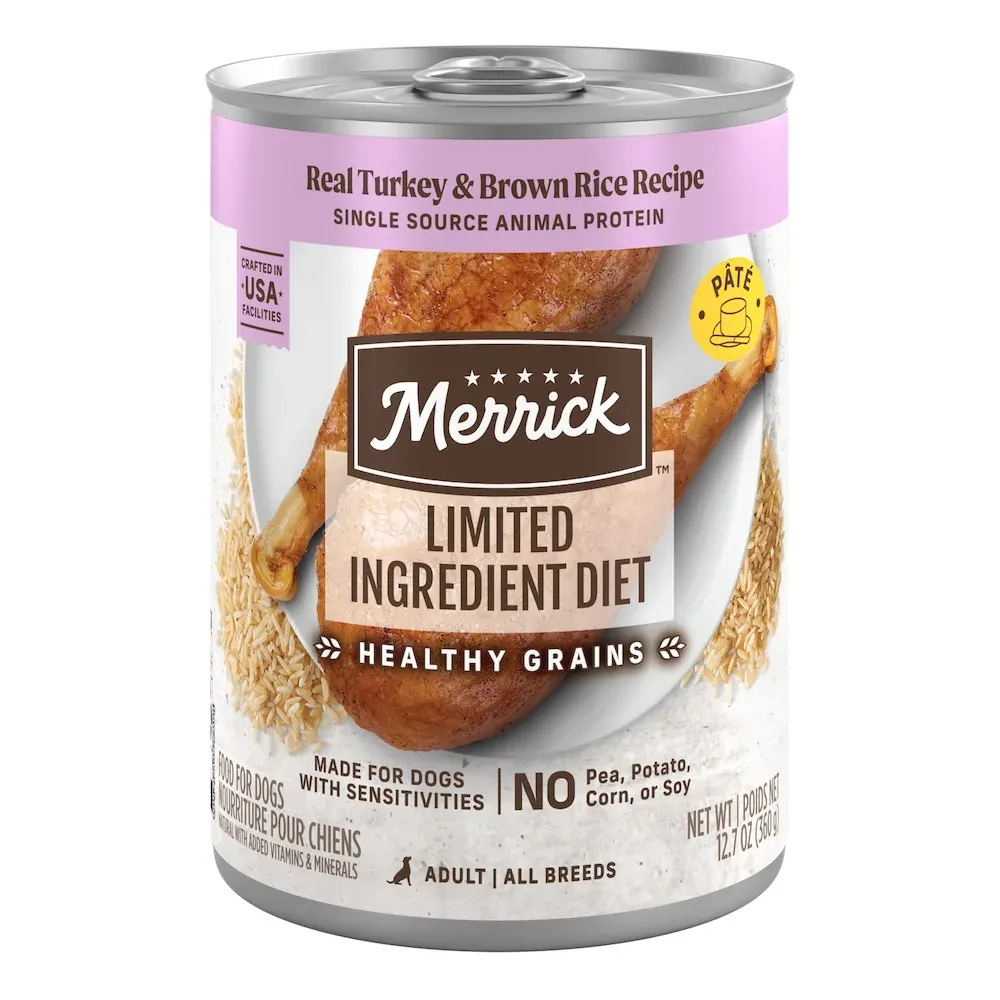 Merrick Limited Ingredient Diet With Healthy Grains Real Turkey & Brown Rice Recipe Wet Dog Food