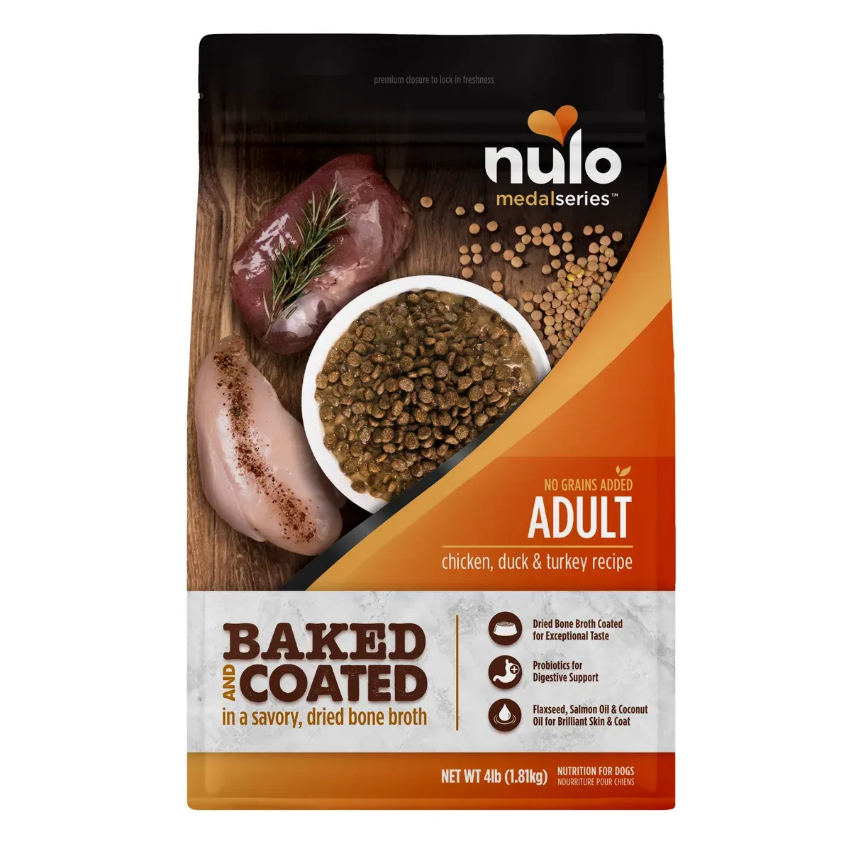 Nulo MedalSeries Baked & Coated Chicken, Duck & Turkey Recipe for Dogs