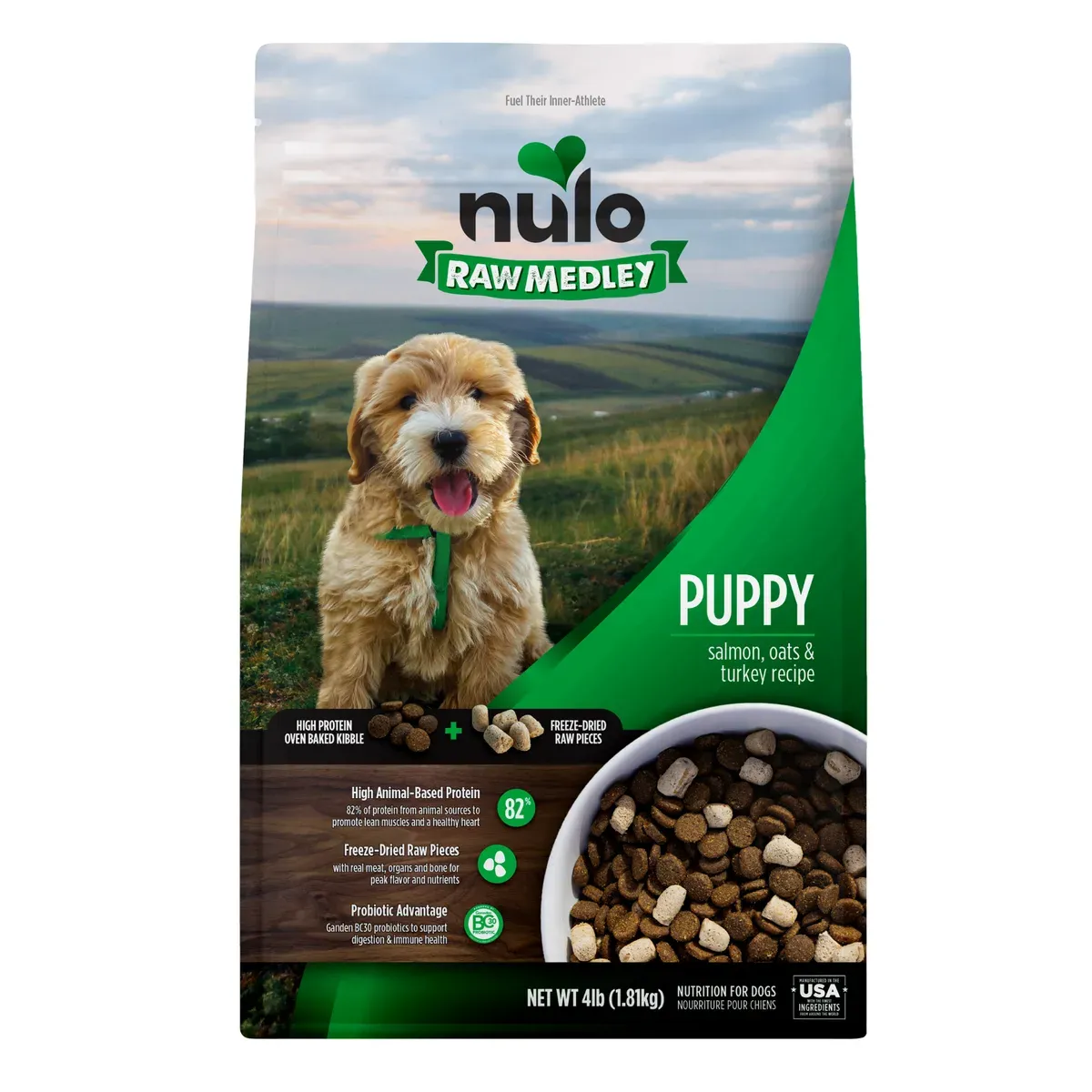 Nulo Raw Medley Puppy Salmon, Oats & Turkey Recipe for Dogs
