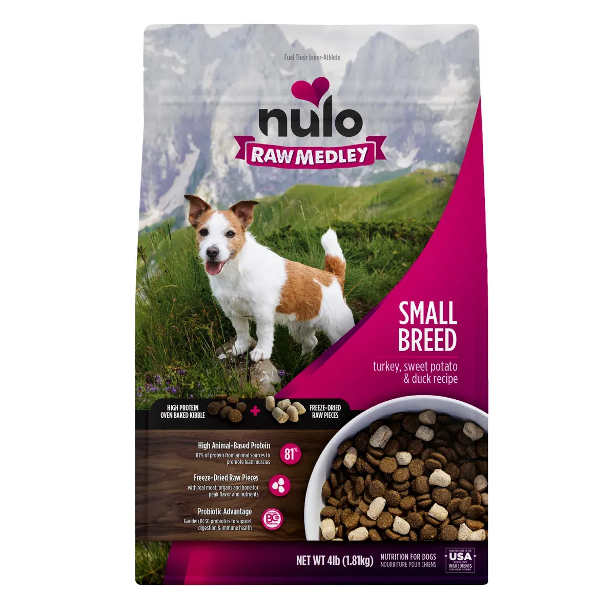 Nulo Raw Medley Small Breed Turkey, Sweet Potato & Duck Recipe for Dogs