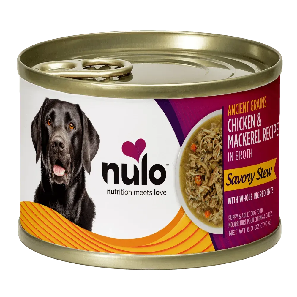 Nulo Savory Stews Ancient Grains Chicken & Mackerel Recipe for Dogs