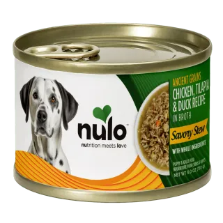 Nulo Savory Stews Ancient Grains Chicken, Tilapia & Duck Recipe for Dogs
